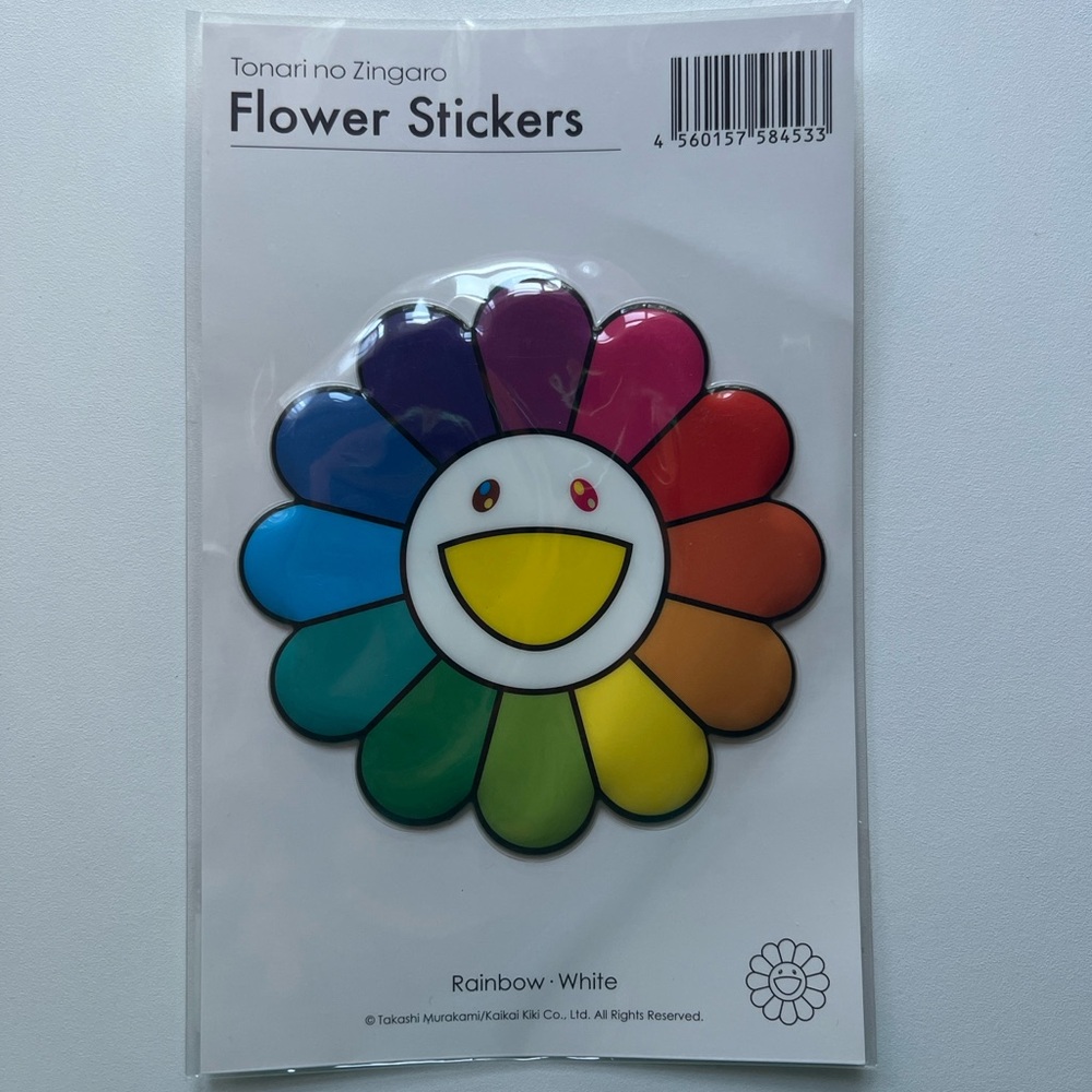 (New + Sealed) Takashi Murakami Flower 3D Puff Print Sticker ( 1 Big Sticker)